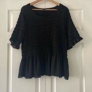 Torrid peplum ruched top